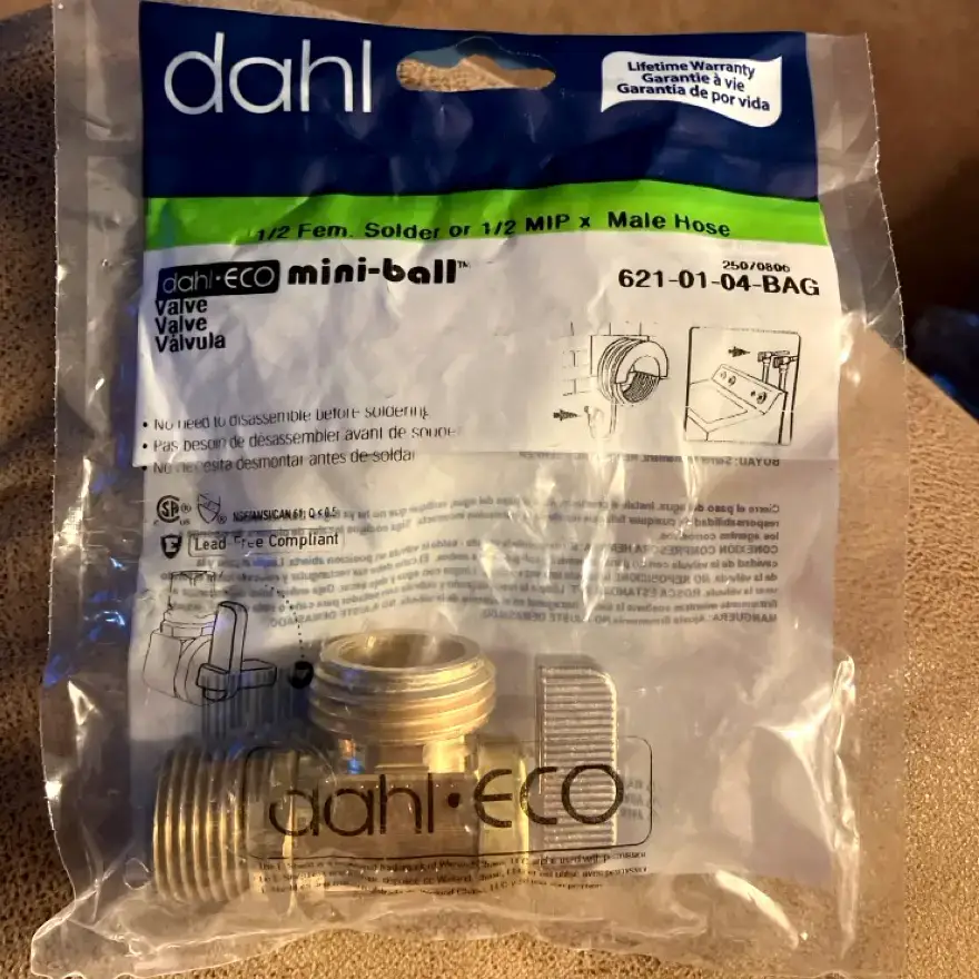 1/2 Fem. Solder or 1/2 MIP x Male Hose mini-ball Valve