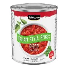 Selection Italian Style Spices Diced Tomatoes