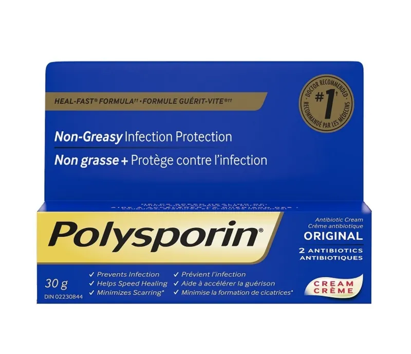 Polysporin Original Antibiotic Cream, Heal-Fast Formula, 30g