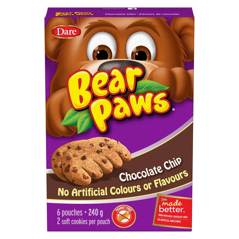 Bear Paws Chocolate Chip Cookies