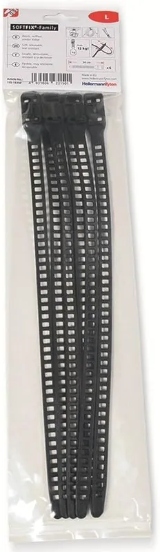 Hellermanntyton - 115-11350 Softfix-l-tpu-bk-w Serre-câble 340 Mm 11 Mm Noir Réouvrable