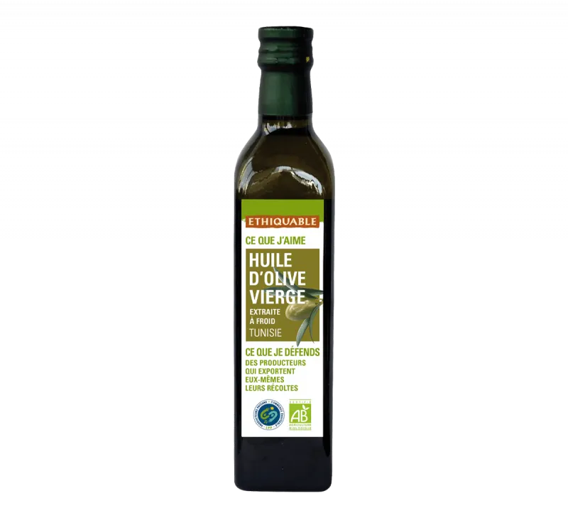 Ethiquable Huile d'olive vierge de Tunisie bio et équitable