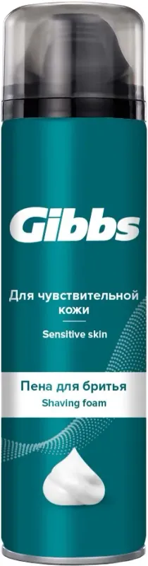 Gibbs Пена для бритья Sensetive, белая, 200 мл (Gibbs Shave Foam Sensitive)