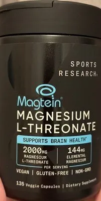 Sports Research Magtein Magnesium L-Threonate