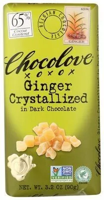 Ginger Crystallized In Dark Chocolate Bar