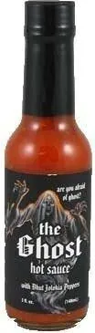 The Ghost Hot Sauce 5 Oz Bhut Jolokia Peppers 1449