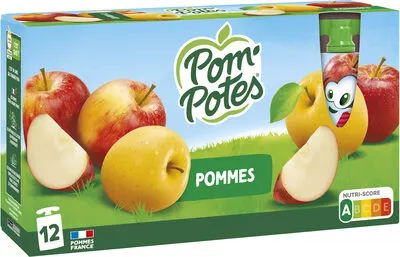 POM'POTES Compotes Gourdes Pomme Nature 12x90g
