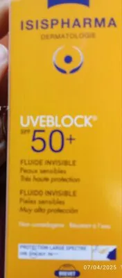 isispharma uveblock fluide invisible spf50+ 40ml