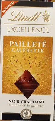 LINDT EXCELLENCE CHOCOLAT NOIR CRAQUANT AVEC BRISURE DE GAUFRETTE 100G
