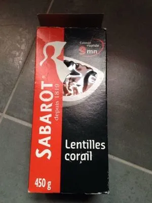 Lentilles corail sachet de 450g Sabarot