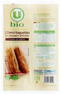 Demi baguette de campagne précuite 250g