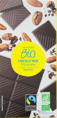 Chocolat noir 74% Bio