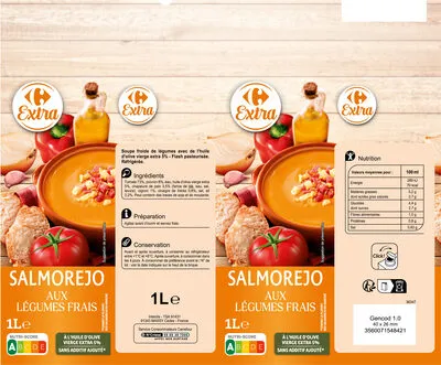 SALMOREJO Aux légumes frais Carrefour Extra