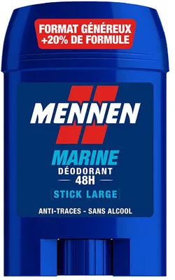 Mennen - Marine Deodorant Homme 24h Stick Large Sans Alcool Anti Traces 60 Ml