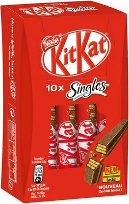 KITKAT Singles Barre au chocolat au Lait, 10 x 15,2g