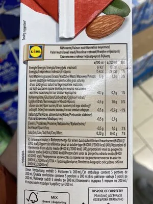 Vemondo Organic Almond Drink plant-based 1L