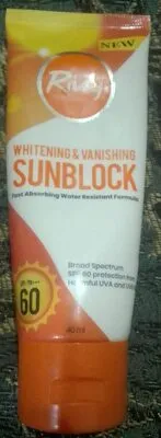 Whitening & vanishing sunblock