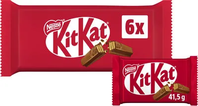 KITKAT 4 Finger Barre au chocolat au Lait, 41,5g en lot de 6