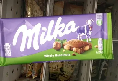 Milka Whole Hazelnuts Milk Chocolate Tablet 95g