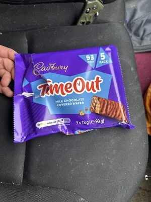 Cadbury Timeout 5 x Milk Chocolate Wafer Multipack Biscuit