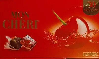 Ferrero Mon Chéri - Bonbons de chocolat fin fourrés à la cerise et liqueur - 315G