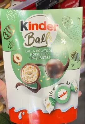 Kinder Balls bouchées de chocolat au lait fourrées au lait et éclats de noisettes 164g