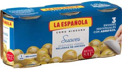 Aceitunas suaves rellenas de anchoa