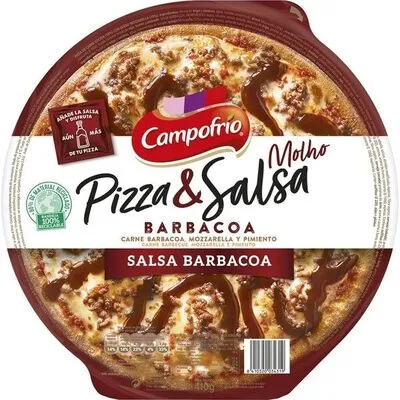 Pizza y salsa barbacoa