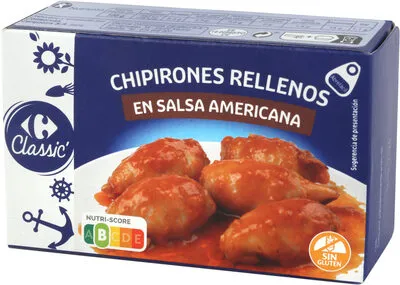 Chipirones rellenos en salsa americana