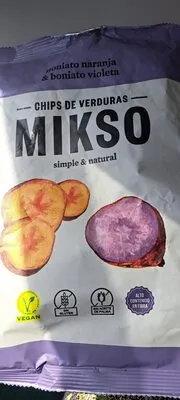 Chips de boniato naranja y boniato violeta Mikso