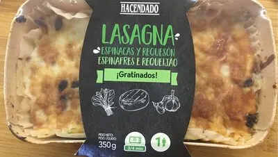 Lasagna espinacas y requesón