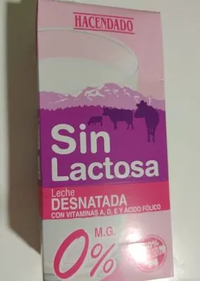 Leche desnatada sin lactosa