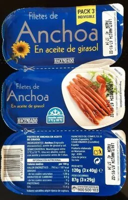 Anchoa en aceite de girasol