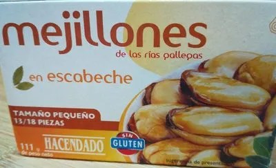 Mejillones en escabeche con aceite de girasol Hacendado 13/18 piezas