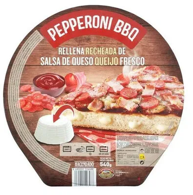 Pizza Pepperoni BBQ Hacendado ultracongelada