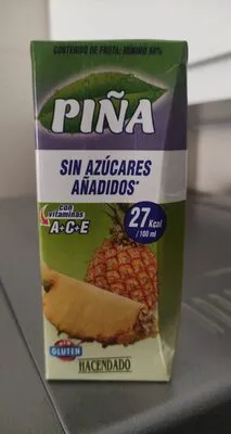 Néctar de piña sin azúcares añadidos