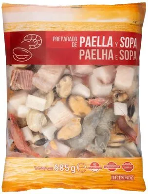 Preparado de paella y sopa Hacendado ultracongelado