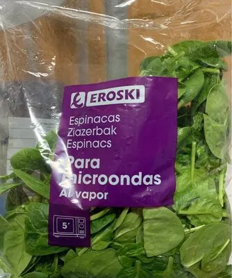 Espinacas para microondas al vapor