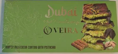 Veira Dubai Chocolate Bar with Pistachio and Kadayif Filling