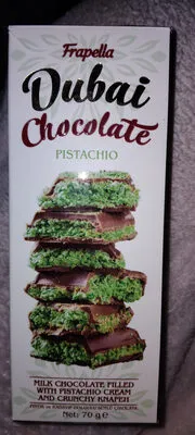 Tablette de chocolat au lait fourré à la crème de pistache et au Knafeh croustillant Dubaï