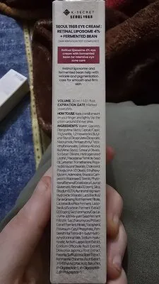 K-Secret Seoul 1988 Crème contour des yeux au rétinal liposome 4 % + soja fermenté 30 ml
